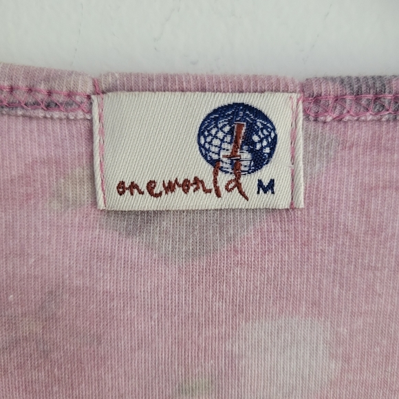 One World Floral Boho Gem Pink Crewneck Long Sleeve Top‎ M - Picture 6 of 7
